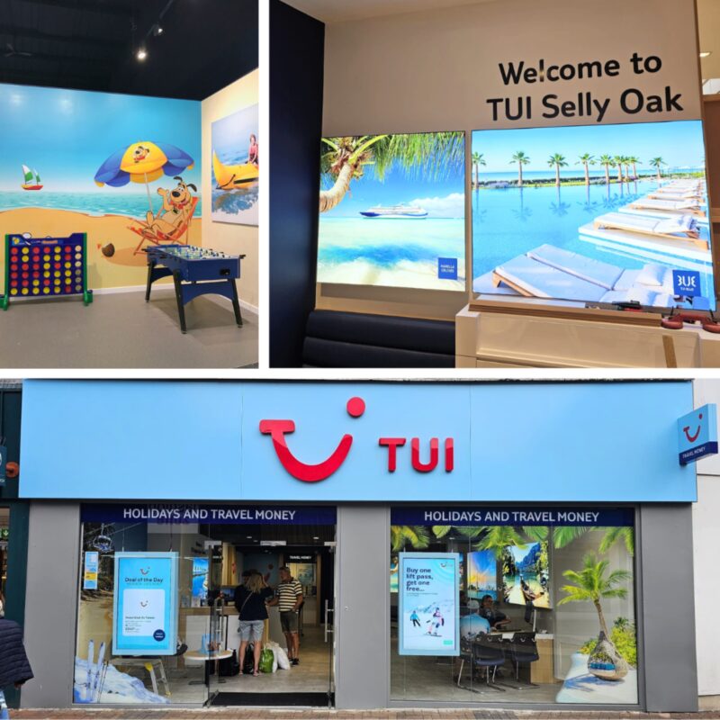 Building trust with property signage: Nationwide rollout of consistent, high-quality signage for TUI locations, reinforcing brand trust and recognition across multiple sites.